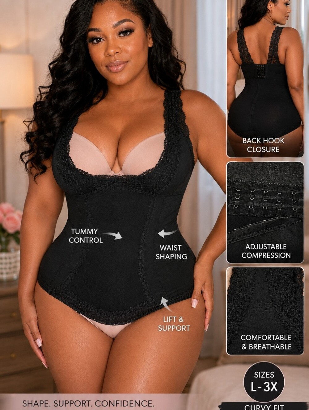 Women's Black Lace Bralette
